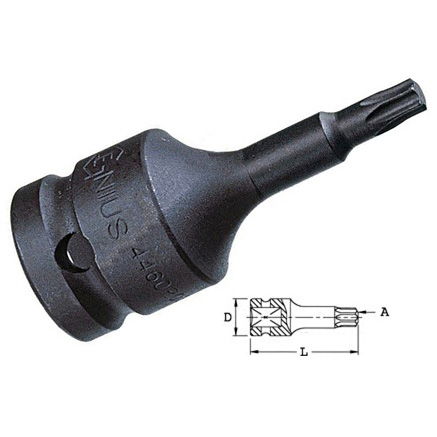 Genius Tools 4460S30 1/2"-os gépi dugókulcs fej, 6-szögű torx, T-30 termék fő termékképe