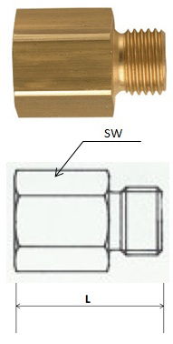 Rectus (RL 05/10) M 5i x G 1/8a. csatlakozású szűkítő karmantyú, hosszú termék fő termékképe