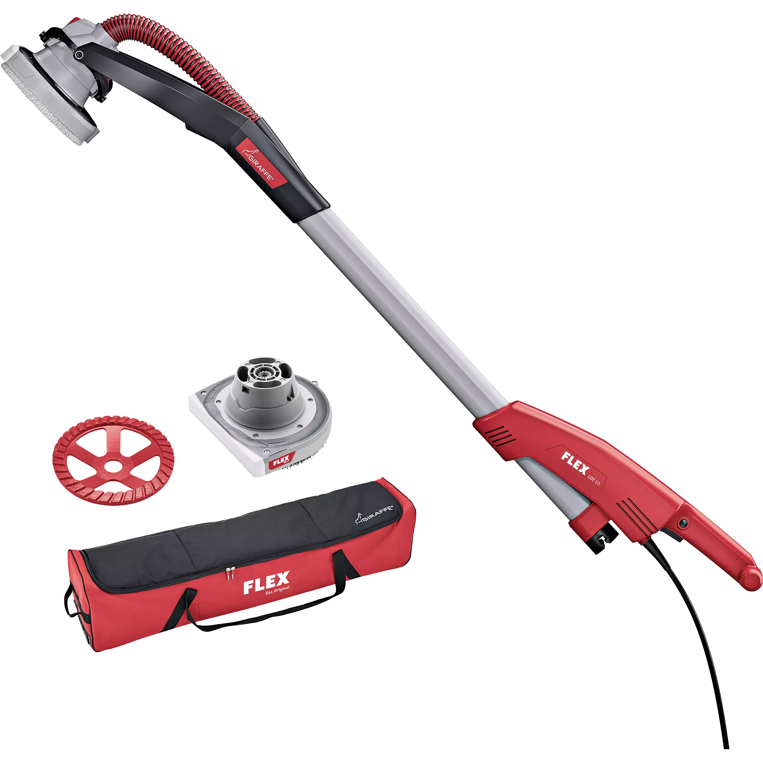 Flex GDE 10 Set Turbo-Jet Giraffe® fal- és mennyezeti betoncsiszoló cserélhető fejekkel, Turbo-Jet csiszoló tányérral (hordtáskában) termék fő termékképe